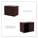 Alera® Alera Open Office Low Storage Cab Cred, 29.5w x 19.13d x 22.78h, Mahogany (ALELS593020MY)