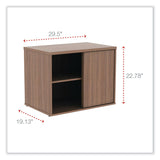 Alera® Alera Open Office Low Storage Cabinet Credenza, 29.5 x 19.13 x 22.78, Walnut (ALELS593020WA)