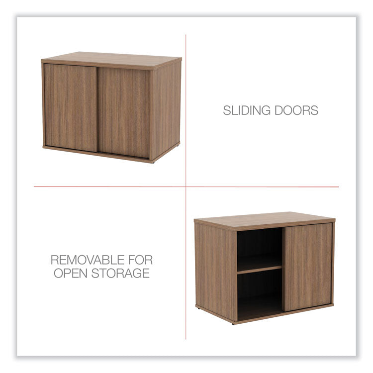 Alera® Alera Open Office Low Storage Cabinet Credenza, 29.5 x 19.13 x 22.78, Walnut (ALELS593020WA)