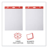 Universal® Self-Stick Easel Pad, Unruled, 25 x 30, White, 30 Sheets, 2/Carton (UNV35603)