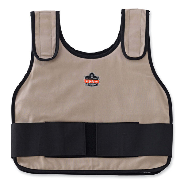 ergodyne® Chill-Its 6225 Premium FR Phase Change Cooling Vest, Modacrylic Cotton, Large/X-Large, Khaki, Ships in 1-3 Business Days (EGO12204) Each