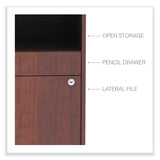 Alera® Alera Open Office Desk Series Low File Cabinet Credenza, 2-Drawer: Pencil/File, Legal/Letter, 1 Shelf,Cherry,29.5x19.13x22.88 (ALELS583020MC)