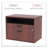 Alera® Alera Open Office Desk Series Low File Cabinet Credenza, 2-Drawer: Pencil/File, Legal/Letter, 1 Shelf,Cherry,29.5x19.13x22.88 (ALELS583020MC)