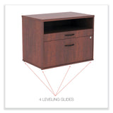 Alera® Alera Open Office Desk Series Low File Cabinet Credenza, 2-Drawer: Pencil/File, Legal/Letter, 1 Shelf,Cherry,29.5x19.13x22.88 (ALELS583020MC)