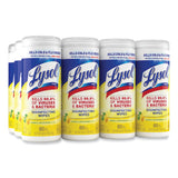 LYSOL® Brand Disinfecting Wipes, 1-Ply, 7 x 7.25, Lemon and Lime Blossom, White, 35 Wipes/Canister (RAC81145)