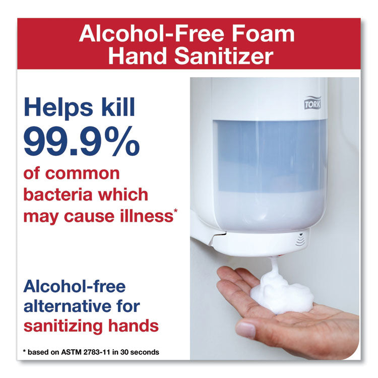 Tork® Premium Alcohol-Free Foam Sanitizer, 1 L Bottle, Unscented, 6/Carton (TRK401213)