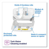 Tork® Elevation Coreless High Capacity Bath Tissue Dispenser, 14.17 x 5.08 x 8.23, White (TRK473200)