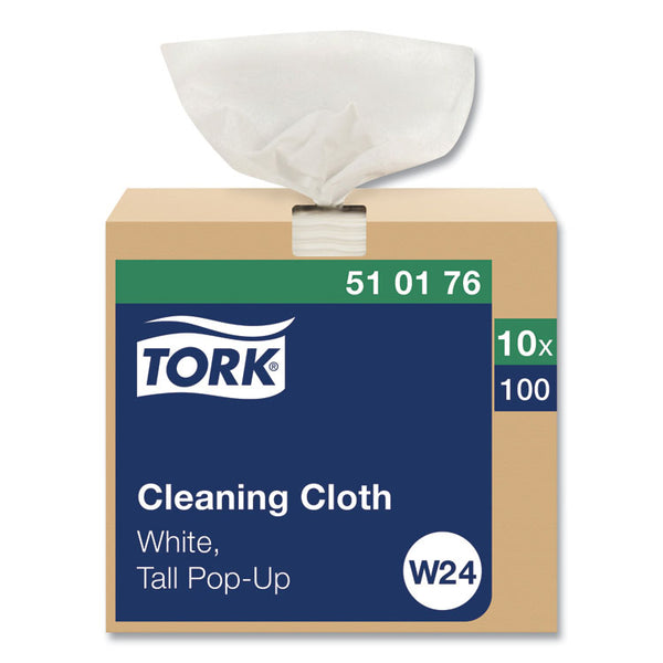 Tork® Cleaning Cloth, 8.46 x 16.13, White, 100 Wipes/Box, 10 Boxes/Carton (TRK510176)