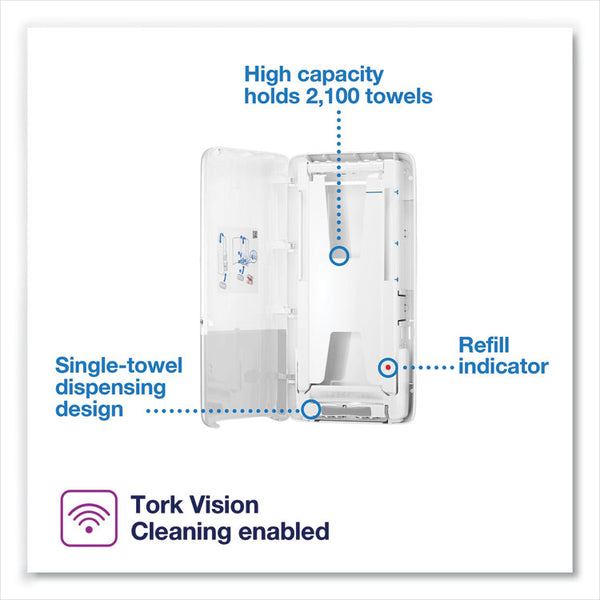 Tork® PeakServe Continuous Hand Towel Dispenser, 14.57 x 3.98 x 28.74, White (TRK552520)