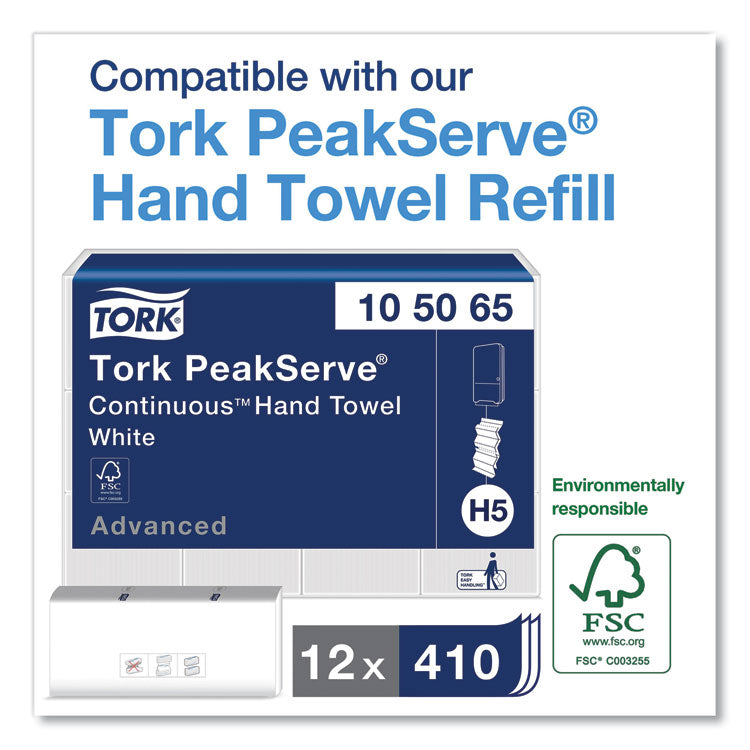 Tork® PeakServe Continuous Hand Towel Dispenser, 14.57 x 3.98 x 28.74, White (TRK552520) Each