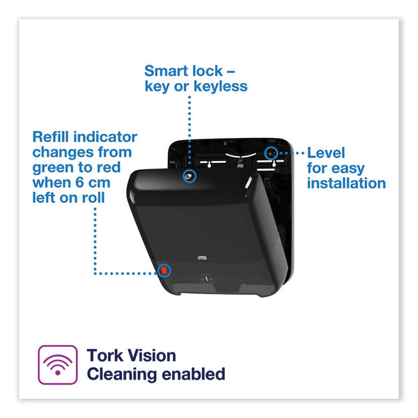 Tork® Elevation Matic Hand Towel Roll Dispenser, 13.2 x 8.1 x 14.65, Black (TRK5510282)