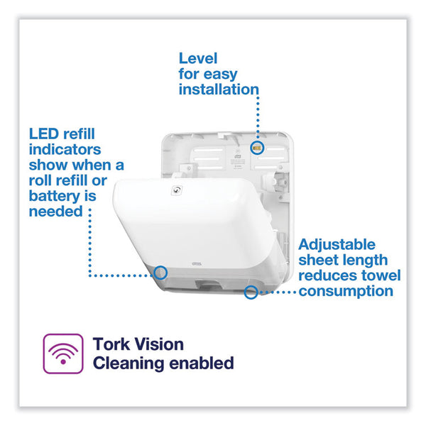 Tork® Elevation Matic Hand Towel Roll Dispenser with Sensor, 13 x 8 x 14.5, White (TRK5511202) Each