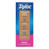 Ziploc® Seal Top Snack Bags, 10 oz, 6.5" x 3.25", Clear, 90 Bags/Box, 12 Boxes/Carton (SJN315892)