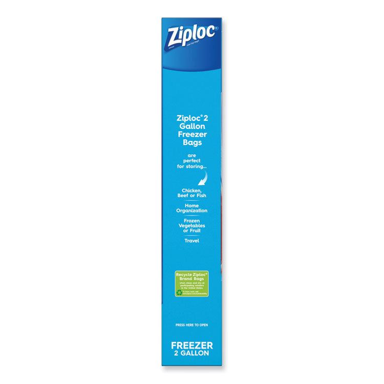 Ziploc® Zipper Freezer Bags, 2 gal, 13" x 15", Clear, 10/Box (SJN314446) Each