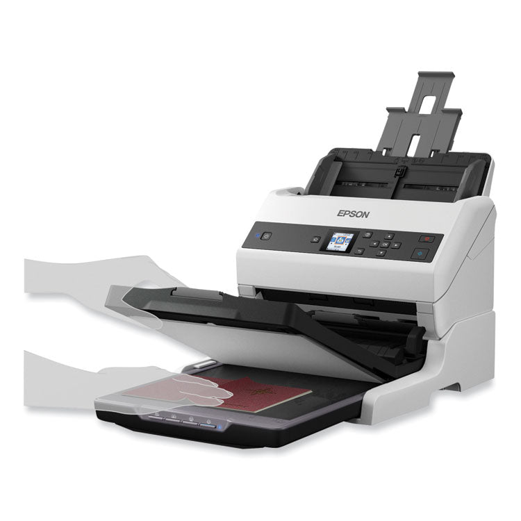 Epson® DS-870 Color Workgroup Document Scanner, 600 dpi Optical Resolution, 100-Sheet Duplex Auto Document Feeder (EPSB11B250201)