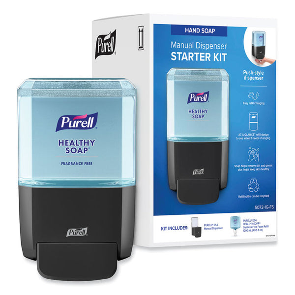 PURELL® HEALTHY SOAP Gentle and Free Foam ES4 Starter Kit, 1,200 mL, Graphite (GOJ50721GFS)