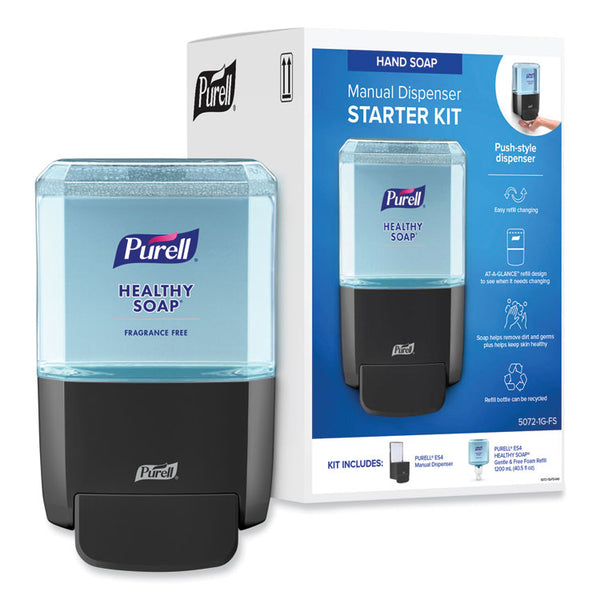 PURELL® HEALTHY SOAP Gentle and Free Foam ES4 Starter Kit, 1,200 mL, Graphite (GOJ50721GFS) Each