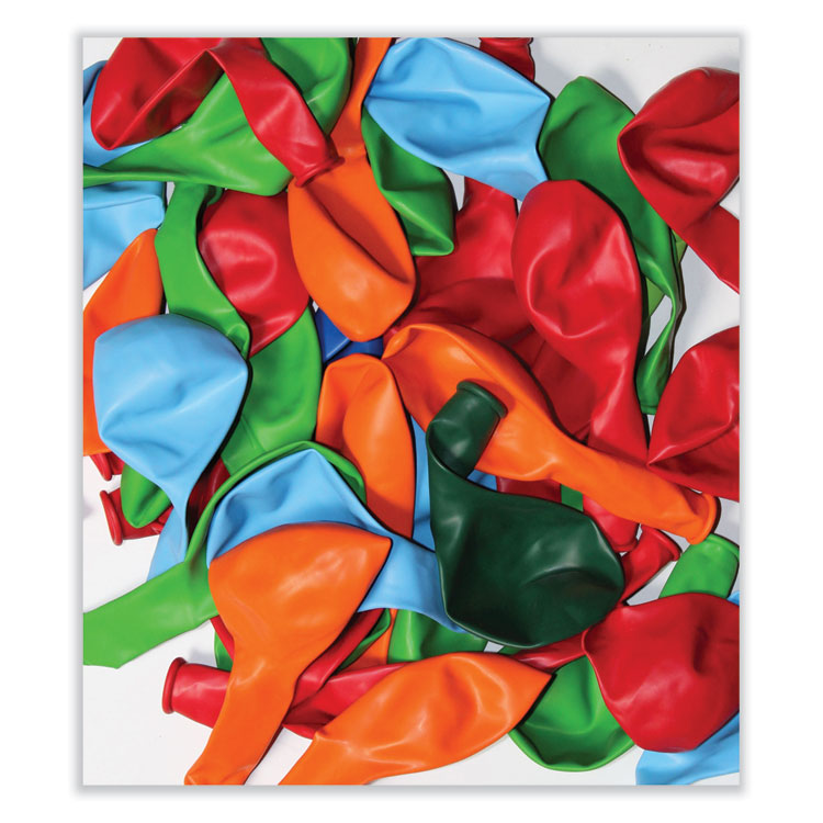 Tablemate® Balloons, 12", Helium Quality Latex, Assorted Colors, 100/Pack, 20 Packs/Carton (TBL916100) Case of 20