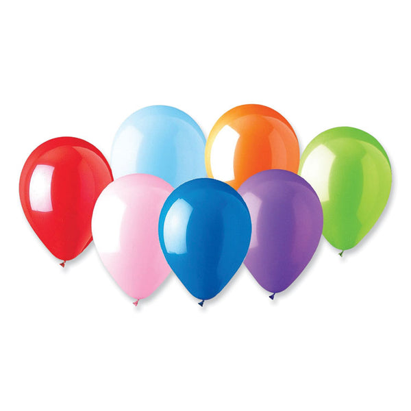 Tablemate® Balloons, 12", Helium Quality Latex, Assorted Colors, 100/Pack, 20 Packs/Carton (TBL916100) Case of 20