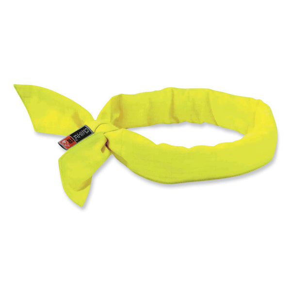 ergodyne® Chill-Its 6700FR Fire Resistant Cooling Tie Bandana Headband, One Size Fits Most, Lime, Ships in 1-3 Business Days (EGO12601) Each