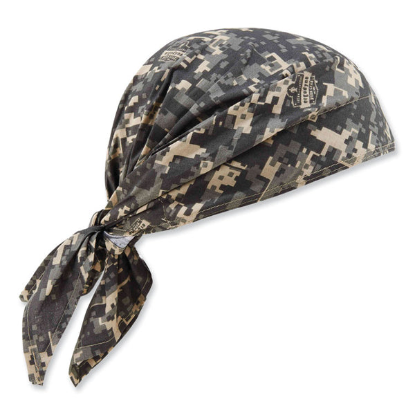 ergodyne® Chill-Its 6710 Cooling Embedded Polymers Tie Bandana Triangle Hat, One Size Fits Most, Camo, Ships in 1-3 Business Days (EGO12324) Each