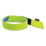 ergodyne® Chill-Its 6705CT Cooling PVA Hook and Loop Bandana Headband, One Size Fits Most, Lime, Ships in 1-3 Business Days (EGO12576) Each