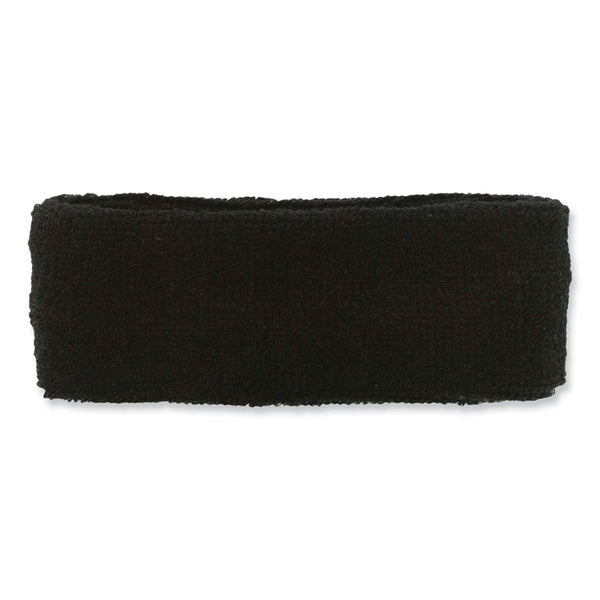 ergodyne® Chill-Its 6550 Head Terry Cloth Sweatband, Cotton Terry, One Size Fits Most, Black, Ships in 1-3 Business Days (EGO12452) Each