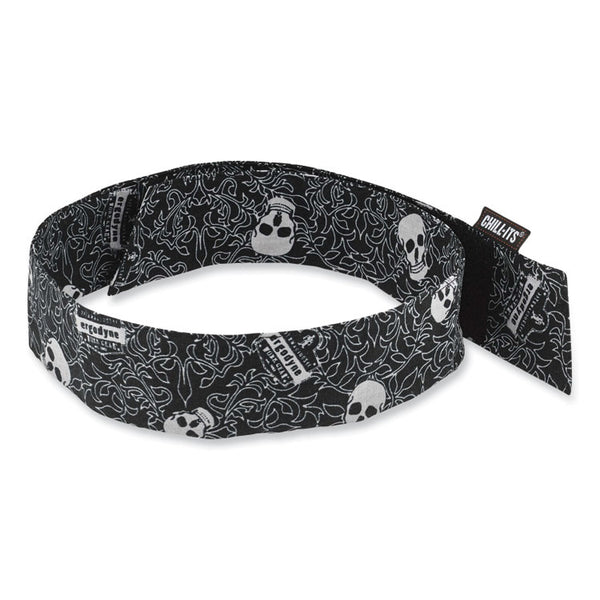 ergodyne® Chill-Its 6705 Cooling Embedded Polymers Hook and Loop Bandana Headbnd, One Size Fit Most, Skulls, Ships in 1-3 Business Days (EGO12349) Each