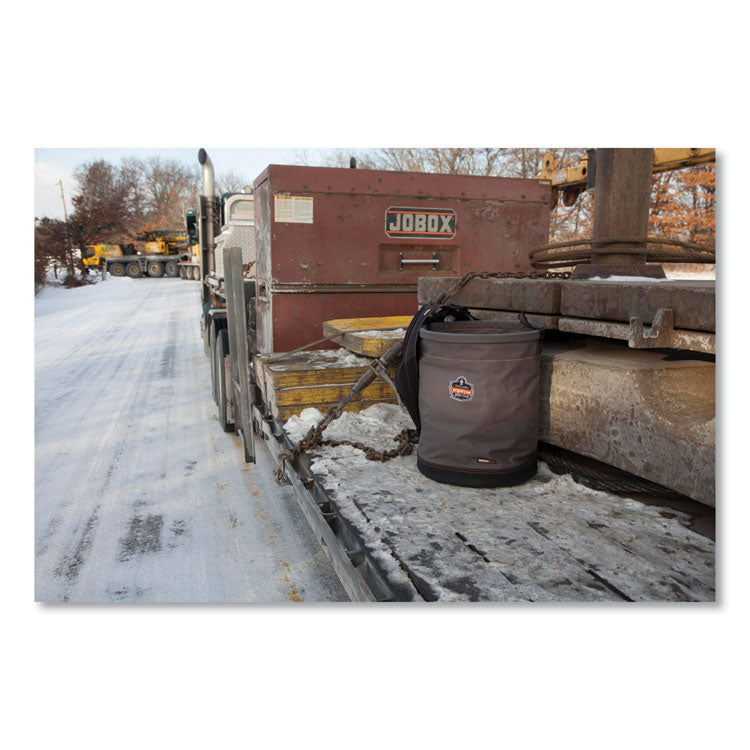 ergodyne® Arsenal 5935T Extra-Large Web Handle Canvas Hoist Bucket and Top, 150 lb, Gray, Ships in 1-3 Business Days (EGO14835) Each