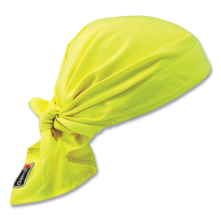 ergodyne® Chill-Its 6710FR Fire Resistant Cooling Tie Bandana Triangle Hat, One Size Fits Most, Lime, Ships in 1-3 Business Days (EGO12621) Each