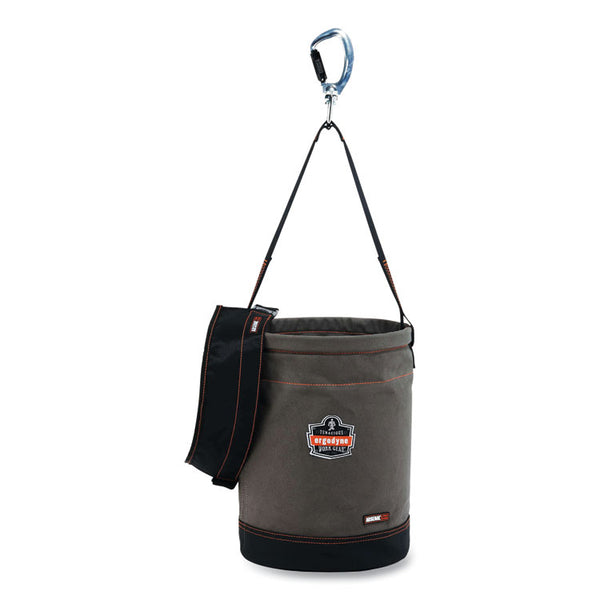 ergodyne® Arsenal 5940T Swiveling Carabiner Canvas Hoist Bucket and Top, 150 lb, Gray, Ships in 1-3 Business Days (EGO14840) Each