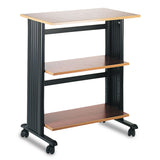 Safco® Muv Three Level Machine Cart/Printer Stand, Engineered Wood, 3 Shelves, 29.5" x 20" x 35", Cherry/Black (SAF1881CY) Each