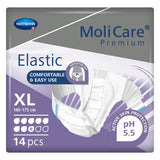 MoliCare® Premium Elastic 8D Unisex Adult Incontinence Brief X-Large Disposable Heavy Absorbency (1174293_BG) 14/BG
