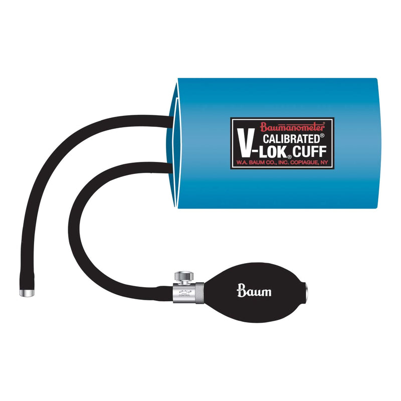 Calibrated® V-Lok® Reusable Blood Pressure Cuff and Bulb 25 to 35 cm Arm Polyester Fabric Cuff Adult Cuff (29027_EA) 1/EA