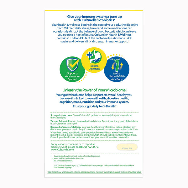 Culturelle® Probiotic Dietary Supplement 30 per Box Capsule (1268943_BX) 1/BX