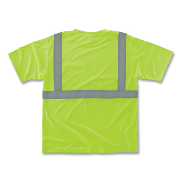 ergodyne® GloWear 8289 Class 2 Hi-Vis T-Shirt, Polyester, Lime, 3X-Large, Ships in 1-3 Business Days (EGO21507) Each