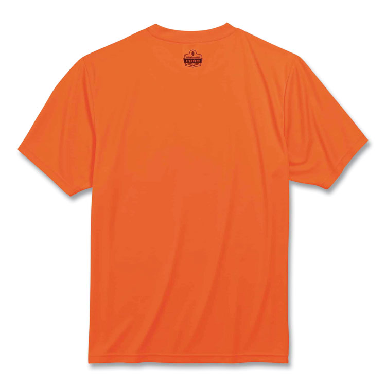 ergodyne® GloWear 8089 Non-Certified Hi-Vis T-Shirt, Polyester, 5X-Large, Orange, Ships in 1-3 Business Days (EGO21569) Each