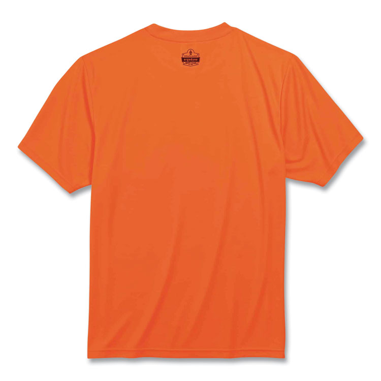 ergodyne® GloWear 8089 Non-Certified Hi-Vis T-Shirt, Polyester, 4X-Large, Orange, Ships in 1-3 Business Days (EGO21568) Each