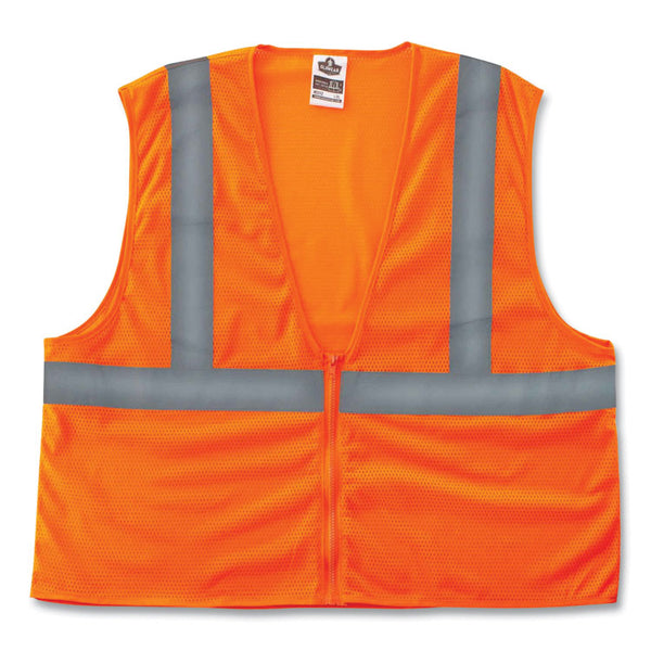 ergodyne® GloWear 8205Z Class 2 Super Economy Mesh Vest, Polyester, Orange, Small/Medium, Ships in 1-3 Business Days (EGO20983) Each