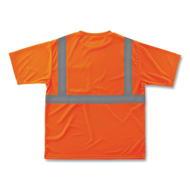 ergodyne® GloWear 8289 Class 2 Hi-Vis T-Shirt, Polyester, Orange, 5X-Large, Ships in 1-3 Business Days (EGO21519) Each