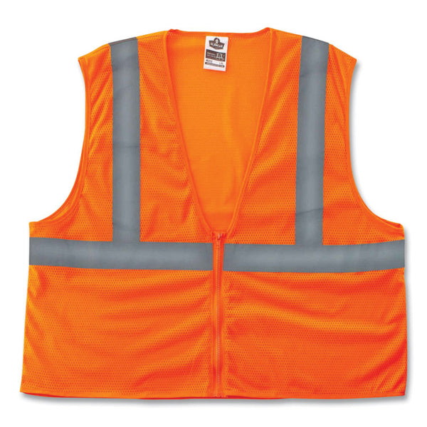 ergodyne® GloWear 8216BA Class 2 Breakaway Mesh ID Holder Vest, Polyester, 2X-Large/3X-Large, Orange, Ships in 1-3 Business Days (EGO21087) Each