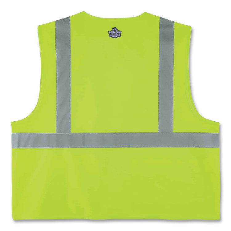ergodyne® GloWear 8225Z Class 2 Standard Solid Vest, Polyester, Lime, 2X-Large/3X-Large, Ships in 1-3 Business Days (EGO21167) Each