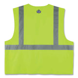 ergodyne® GloWear 8225HL Class 2 Standard Solid Hook and Loop Vest, Polyester, Lime, 4X-Large/5X-Large, Ships in 1-3 Business Days (EGO21189) Each