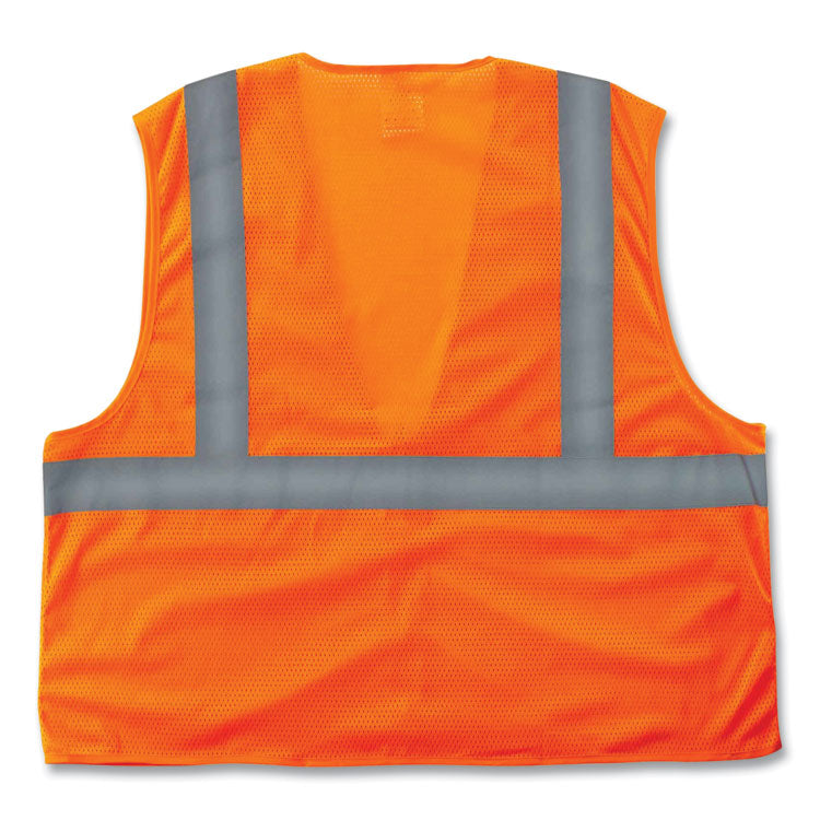 ergodyne® GloWear 8205Z Class 2 Super Economy Mesh Vest, Polyester, Orange, Small/Medium, Ships in 1-3 Business Days (EGO20983) Each