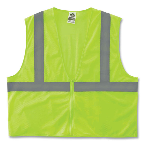 ergodyne® GloWear 8205Z Class 2 Super Economy Mesh Vest, Polyester, Lime, Large/X-Large, Ships in 1-3 Business Days (EGO20995) Each