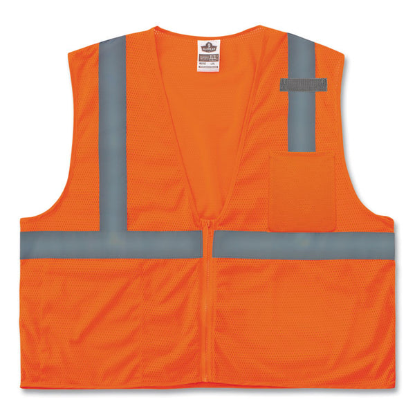 ergodyne® GloWear 8210Z Class 2 Economy Mesh Vest, Polyester, Orange, 4X-Large/5X-Large, Ships in 1-3 Business Days (EGO21049) Each