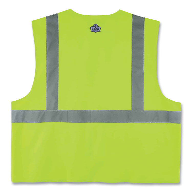 ergodyne® GloWear 8225HL Class 2 Standard Solid Hook and Loop Vest, Polyester, Lime, Small/Medium, Ships in 1-3 Business Days (EGO21183) Each