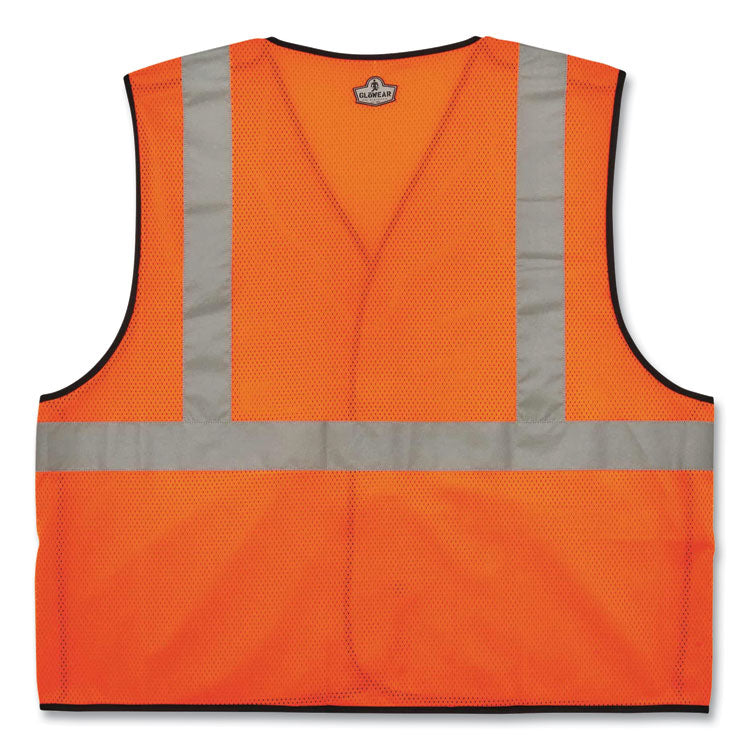 ergodyne® GloWear 8216BA Class 2 Breakaway Mesh ID Holder Vest, Polyester, 4X-Large/5X-Large, Orange, Ships in 1-3 Business Days (EGO21089) Each