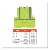 ergodyne® GloWear 8225HL Class 2 Standard Solid Hook and Loop Vest, Polyester, Lime, Large/X-Large, Ships in 1-3 Business Days (EGO21185) Each