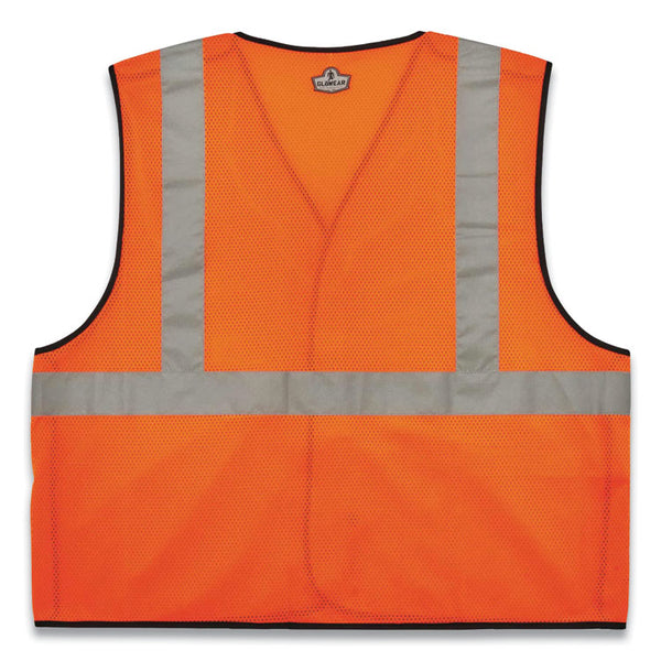 ergodyne® GloWear 8216BA Class 2 Breakaway Mesh ID Holder Vest, Polyester, Small/Medium, Orange, Ships in 1-3 Business Days (EGO21083) Each
